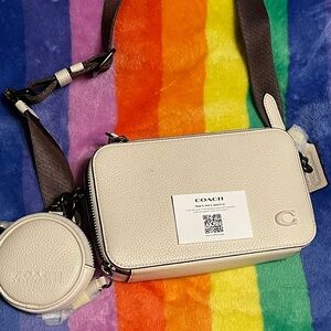 NWT CoachCharter  Ivory Crossbody Bag with Pouch